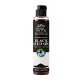 A 100ml bottle of Herby Factor Black Seed Oil on a clean white background. The bottle is clear plastic with a black flip-top cap, showing the dark oil inside.