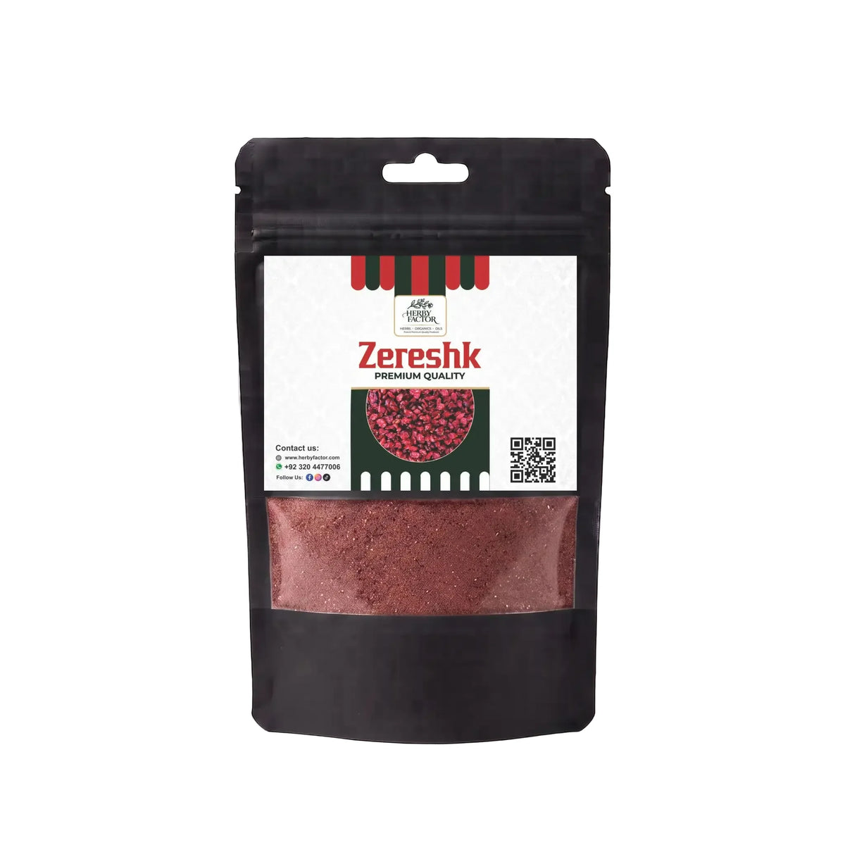 Herby Factor Pure Dried Zarishk Shireen Black Barberries for Stomach Comfort and Skin Radiance Powder form in Pakistan
