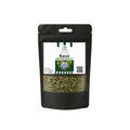 Black stand-up window pouch package displaying pure raw Kasni seeds powder Chicory seeds powder Cichorium intybus Hindba by Herby Factor Pakistan