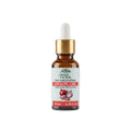 A 10ml amber glass dropper bottle of Herby Factor Onion Oil, Allium Cepa Roghan e Piyaz featuring a white label with red accents and a gold collar, set against white background.