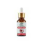 A 30ml amber glass dropper bottle of Herby Factor Onion Oil, Allium Cepa Roghan e Piyaz featuring a white label with red accents and a gold collar, set against white background.