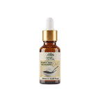 A 10ml amber glass dropper bottle of Herby Factor Poppy Seed Oil Papaver Somniferum Roghan-e-Khashkhash with a white dropper cap and gold collar, set against a white background.