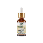 A 30ml amber glass dropper bottle of Herby Factor Poppy Seed Oil Papaver Somniferum Roghan-e-Khashkhash with a white dropper cap and gold collar, set against a white background.