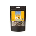 Black stand-up window pouch package displaying pure raw Sunflower Seeds Helianthus annuus Surajmukhi ke Beej by Herby Factor Pakistan